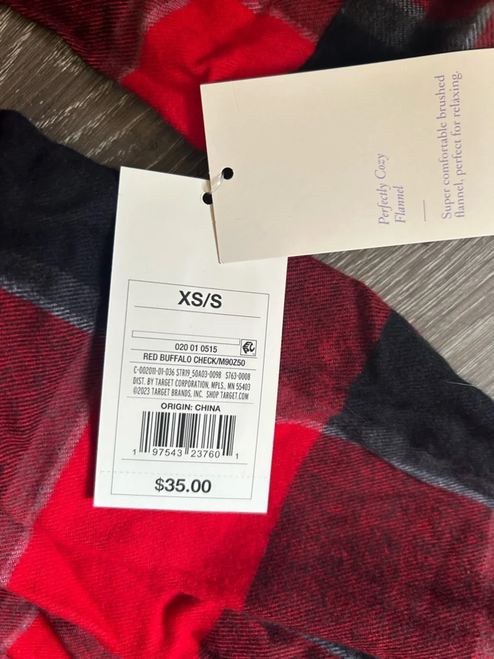 NWT XS/S Stars Above Red Black Plaid Cozy Flannel Bath Robe‎ with Pockets
